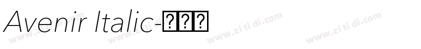 Avenir Italic字体转换
